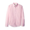 Sleeve Linen Blend Caro Pane Shirt - Light Pink